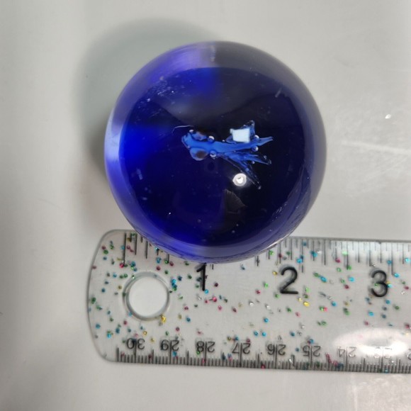 Glass Paperweight Ocean Squid Animal Clear Blue 2.25 in. Blown Sea Octopus - Picture 7 of 7